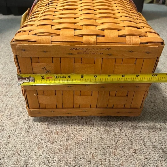 Longaberger Large Patriotic Flag Basket ‘99 Old Glory W/liner And Lid. NWOT - Picture 6 of 9